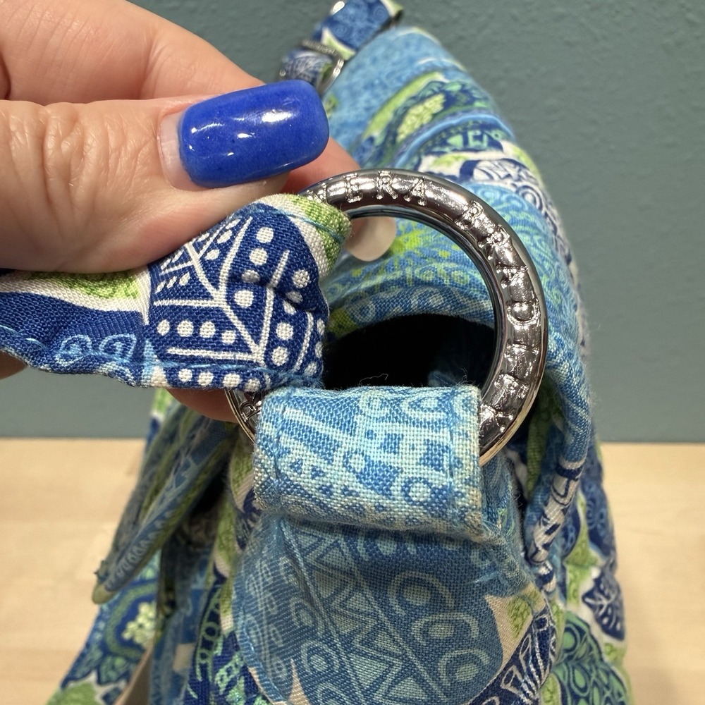 Vera Bradley Rare HTF Clare Crossbody Saddle Bag in Doodle Daisy Green & Blue's - Picture 11 of 16